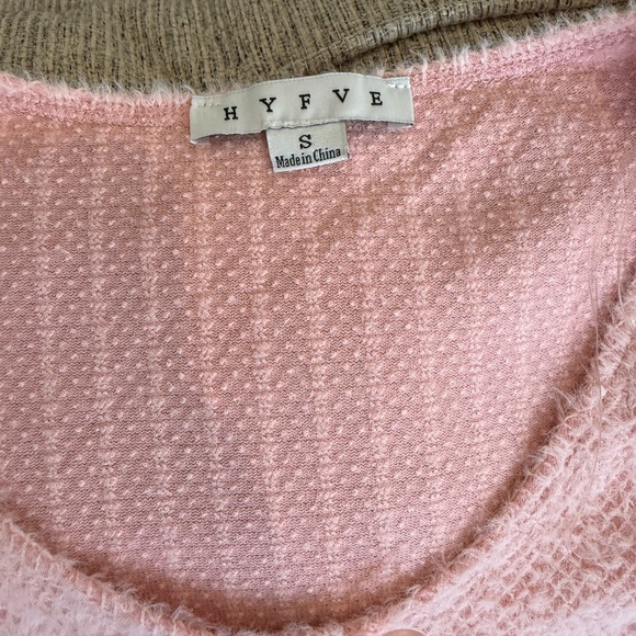 HYFVE Pink Lace-Up Women's Sweater - Picture 3 of 3